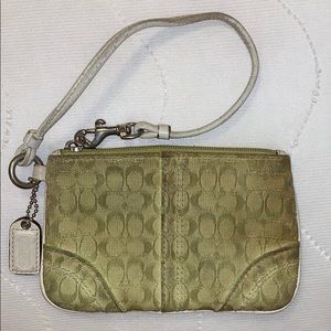 Very worn authentic coach wristlet ~6in long